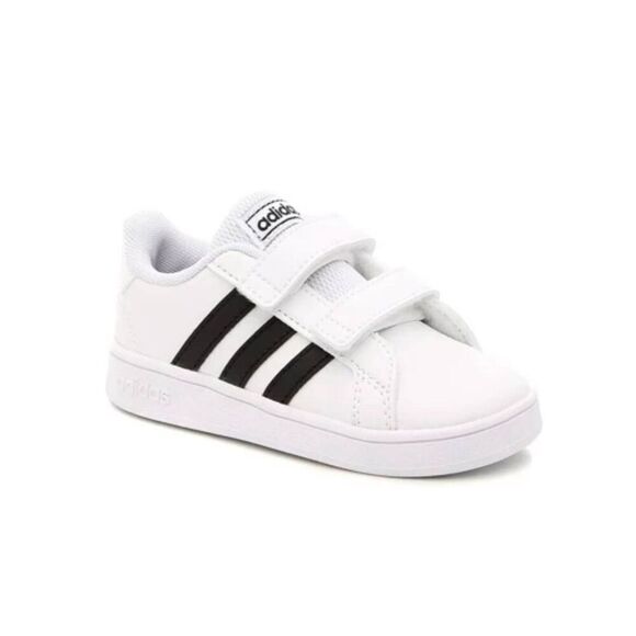 ADIDAS Grand Court 2.0 "Black/White" TD Sneakers Size 7K - Picture 1 of 7